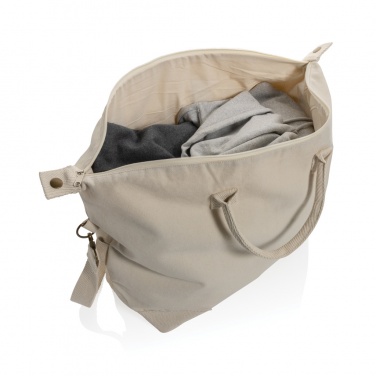 Logo trade promotional merchandise photo of: Kezar AWARE™ 500 gsm recycled canvas deluxe weekend bag