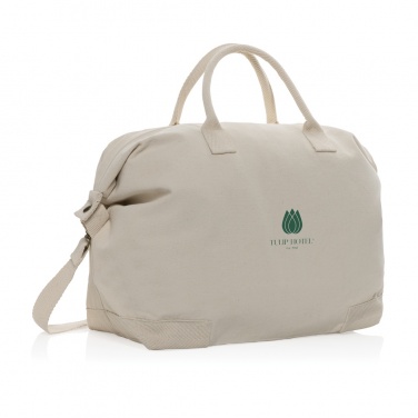 Logotrade promotional product picture of: Kezar AWARE™ 500 gsm recycled canvas deluxe weekend bag