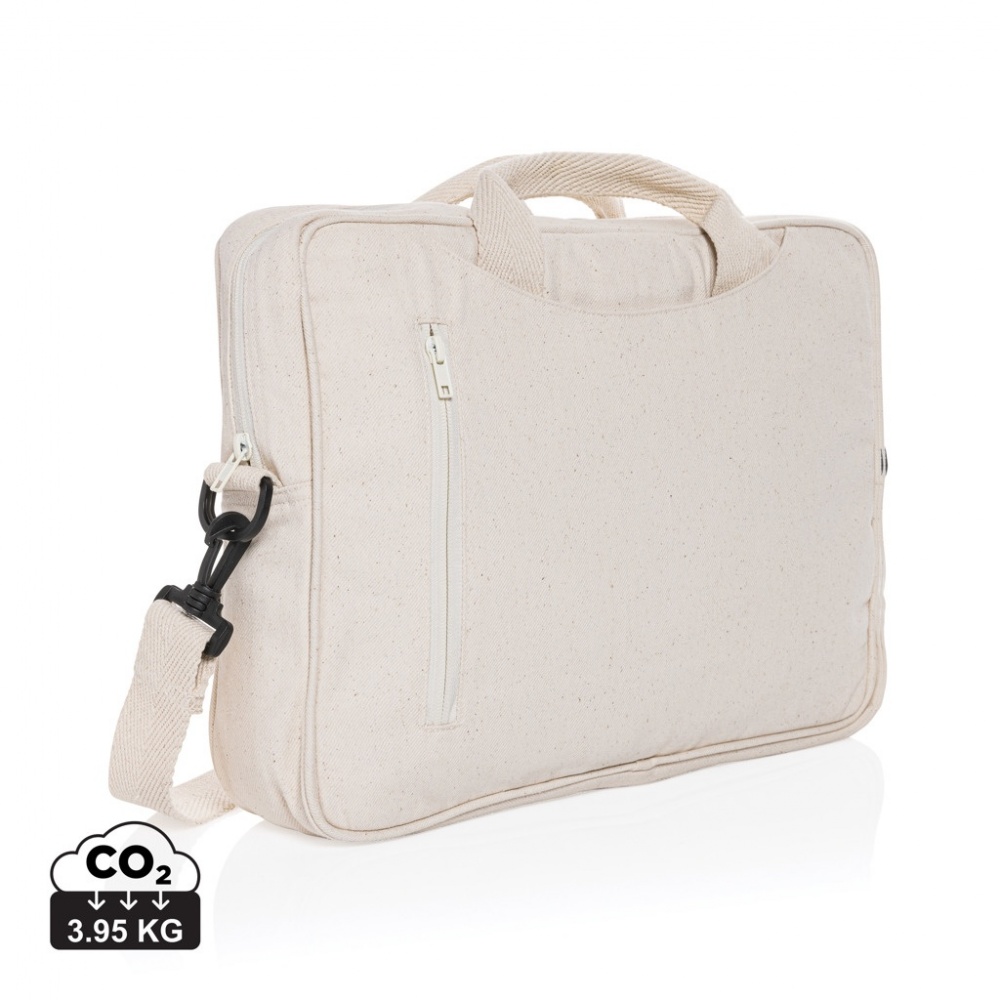 Logotrade business gifts photo of: Laluka AWARE™ recycled cotton 15.4 inch laptop bag