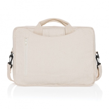 Logo trade promotional items image of: Laluka AWARE™ recycled cotton 15.4 inch laptop bag