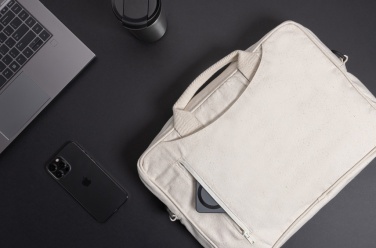 Logo trade promotional giveaways image of: Laluka AWARE™ recycled cotton 15.4 inch laptop bag