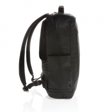 Logotrade promotional item image of: Fashion black 15.6" laptop backpack PVC free