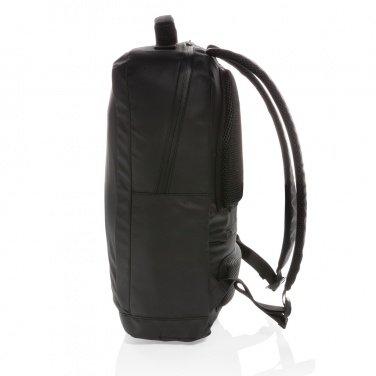 Logo trade business gifts image of: Fashion black 15.6" laptop backpack PVC free