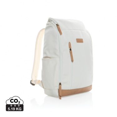 Logotrade promotional products photo of: Impact AWARE™ 16 oz. recycled canvas 15" laptop backpack