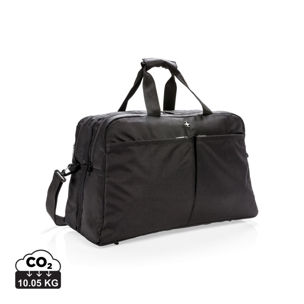 Logotrade promotional item picture of: Swiss Peak RFID duffle with suitcase opening