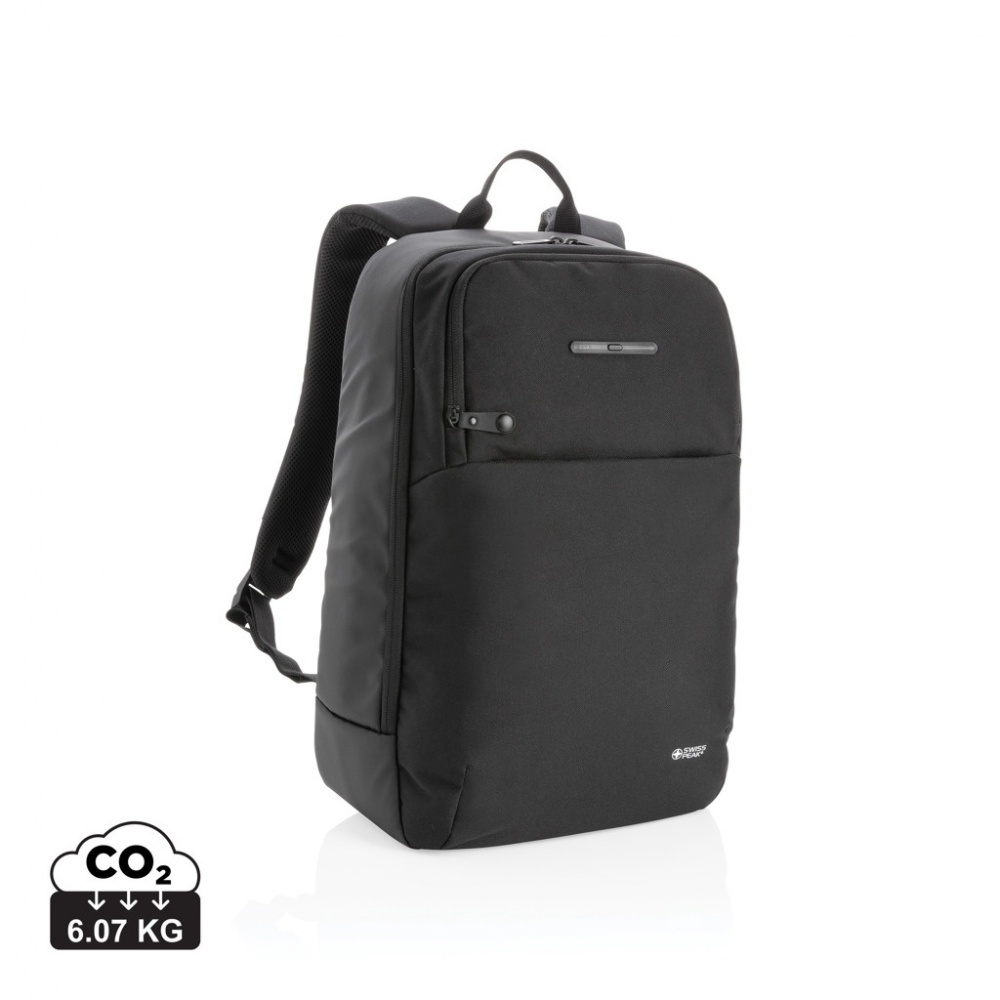 Logo trade business gift photo of: Swiss Peak laptop backpack with UV-C steriliser pocket