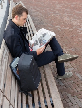 Logo trade corporate gifts image of: Swiss Peak AWARE™ anti-theft 15.6" laptop backpack