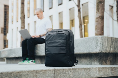 Logotrade advertising product image of: Armond AWARE™ RPET 15.6 inch deluxe laptop backpack