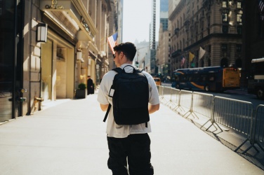 Logo trade promotional gifts picture of: Armond AWARE™ RPET 15.6 inch deluxe laptop backpack