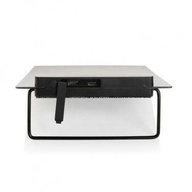 Logo trade promotional products picture of: Pedro AWARE™ RPET deluxe backpack with 5W solar panel