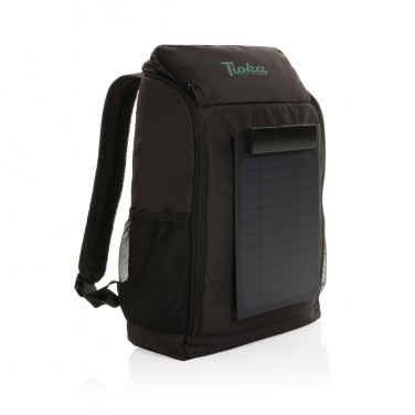 Logotrade corporate gift picture of: Pedro AWARE™ RPET deluxe backpack with 5W solar panel