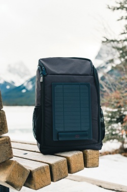 Logo trade promotional merchandise photo of: Pedro AWARE™ RPET deluxe backpack with 5W solar panel