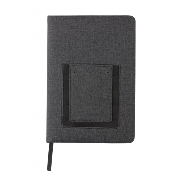 Logo trade promotional gift photo of: Deluxe A5 Notebook with phone pocket