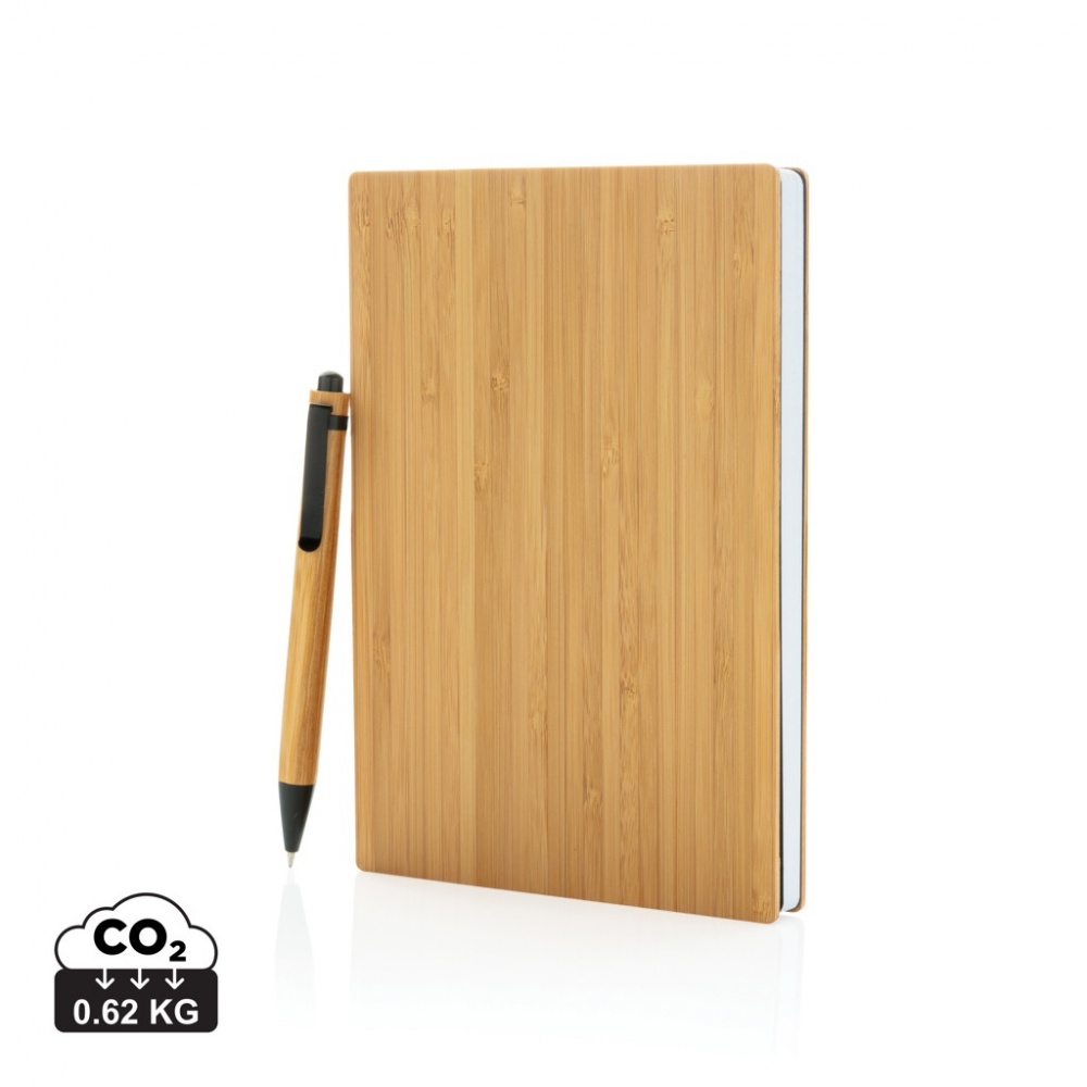 Logotrade promotional item picture of: A5 Bamboo notebook & pen set