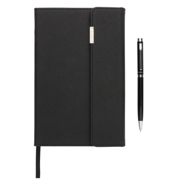 Logotrade corporate gift picture of: Swiss Peak deluxe A5 notebook and pen set