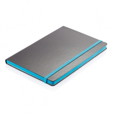 Logo trade promotional merchandise picture of: Deluxe hardcover A5 notebook with coloured side