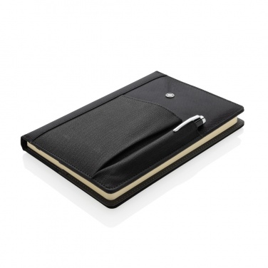 Logo trade corporate gifts image of: Refillable notebook and pen set