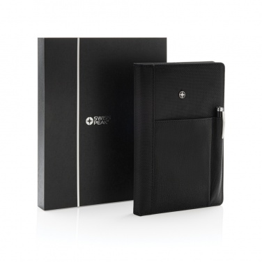 Logotrade promotional giveaway picture of: Refillable notebook and pen set