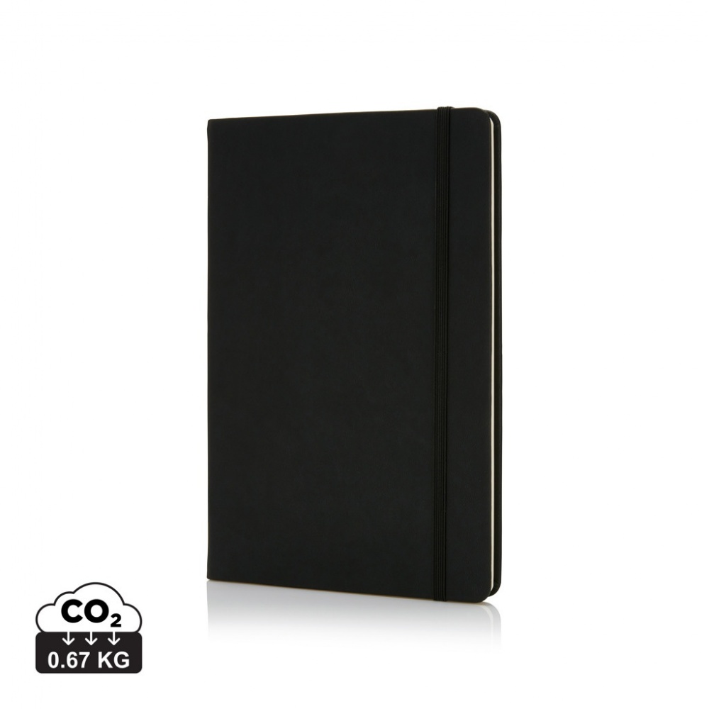Logo trade promotional items image of: Deluxe hardcover PU A5 notebook