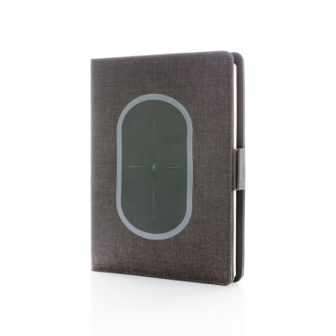 Logo trade promotional merchandise picture of: Air 5W wireless charging notebook cover A5