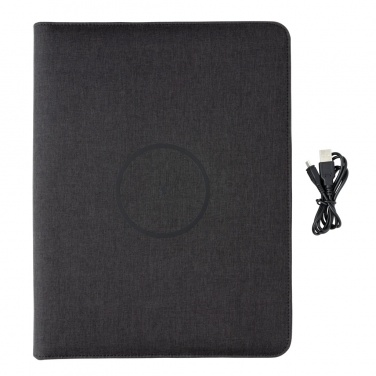 Logotrade promotional products photo of: Air 5W wireless charging portfolio A4 w/ 5000 mAh powerbank