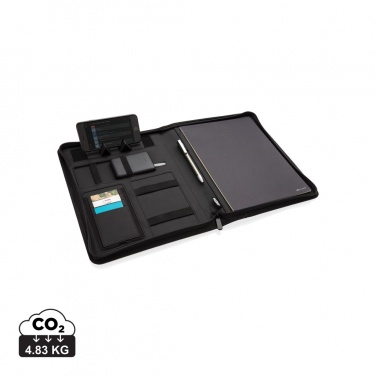 Logotrade promotional item picture of: Air 5W wireless charging portfolio A4 w/ 5000 mAh powerbank