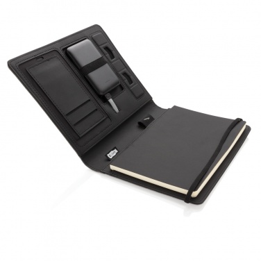 Logo trade corporate gifts image of: Air 5W wireless charging notebook with 5000mAh powerbank