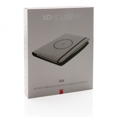Logotrade promotional merchandise image of: Air 5W wireless charging notebook with 5000mAh powerbank