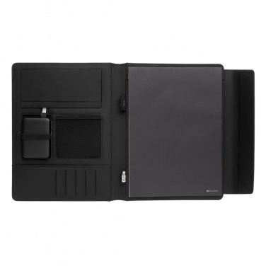 Logotrade promotional giveaways photo of: Fiko 5W wireless charging portfolio A4 with powerbank