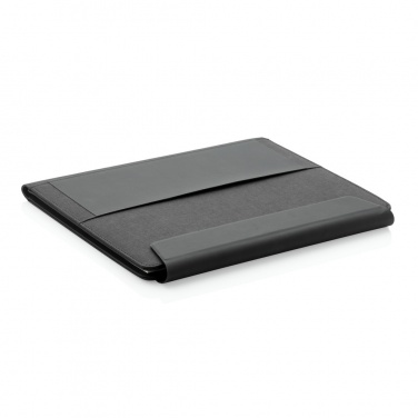 Logo trade promotional items image of: Fiko 5W wireless charging portfolio A4 with powerbank