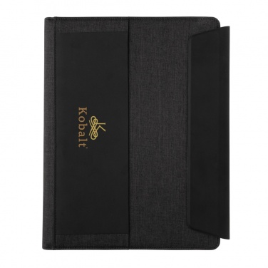 Logo trade corporate gifts picture of: Fiko 5W wireless charging portfolio A4 with powerbank