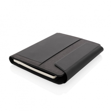 Logo trade corporate gifts image of: Fiko wireless charging A5 portfolio with powerbank