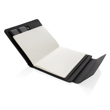 Logotrade business gift image of: Fiko wireless charging A5 portfolio with powerbank