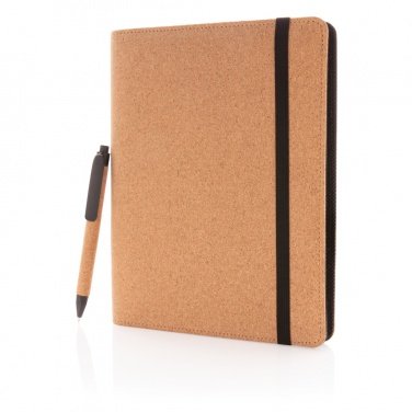 Logotrade promotional item image of: Deluxe cork portfolio A5 with pen