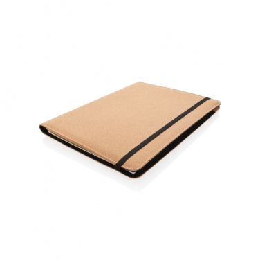Logo trade promotional merchandise picture of: Deluxe cork portfolio A4 with pen
