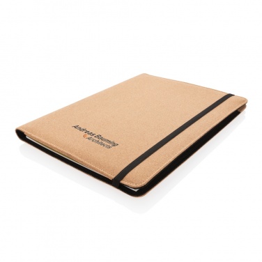 Logo trade promotional merchandise image of: Deluxe cork portfolio A4 with pen