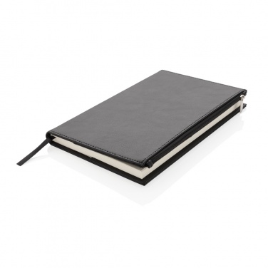 Logotrade advertising product image of: Swiss Peak A5 PU notebook with zipper pocket