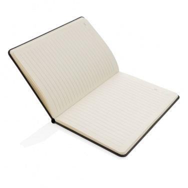 Logo trade promotional item photo of: Deluxe hardcover PU notebook A5 with phone and pen holder