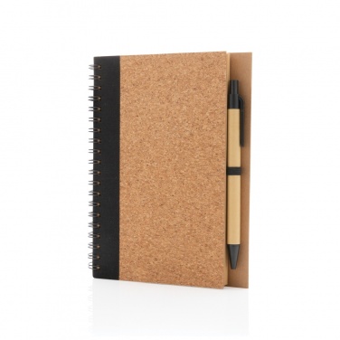 Logotrade promotional giveaway image of: Cork spiral notebook with pen