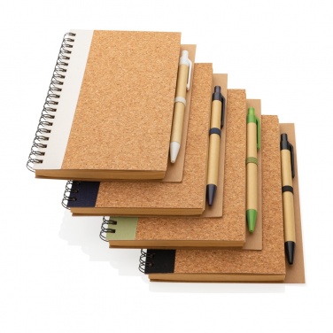 Logotrade promotional giveaway image of: Cork spiral notebook with pen
