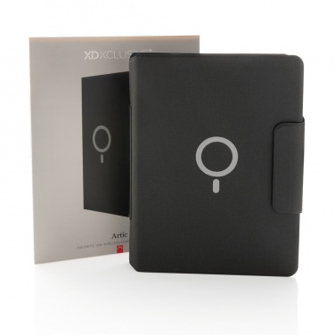 Logo trade promotional gift photo of: Artic Magnetic 10W wireless charging A4 portfolio