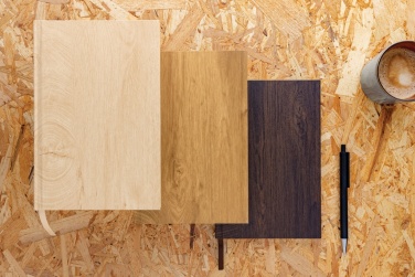 Logo trade promotional gifts image of: Kavana wood print A5 notebook