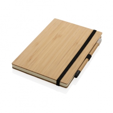 Logotrade promotional item image of: Bamboo notebook and infinity pencil set