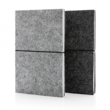Logotrade promotional giveaways photo of: GRS certified recycled felt A5 softcover notebook