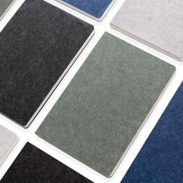 Logo trade advertising product photo of: Phrase GRS certified recycled felt A5 notebook