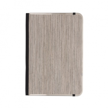Logo trade promotional merchandise photo of: Treeline A5 wooden cover deluxe notebook