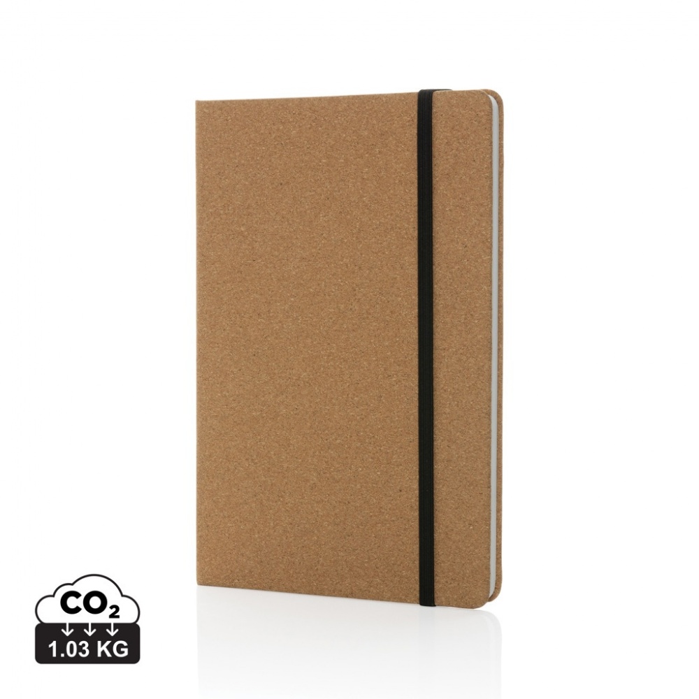 Logo trade promotional item photo of: Stoneleaf A5 cork and stonepaper notebook