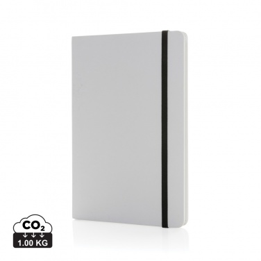 Logo trade business gifts image of: Craftstone A5 recycled kraft and stonepaper notebook