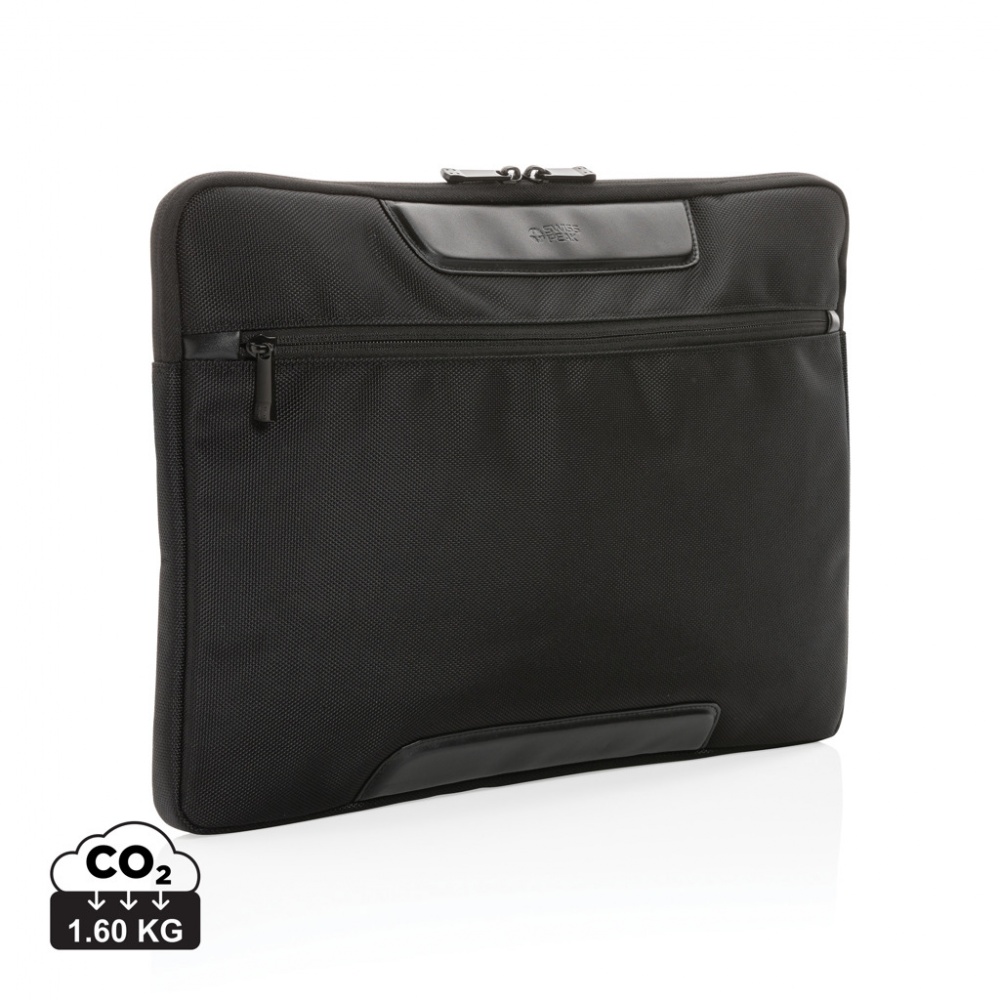 Logotrade advertising products photo of: Swiss Peak AWARE™ RPET Voyager 15.6" laptop sleeve
