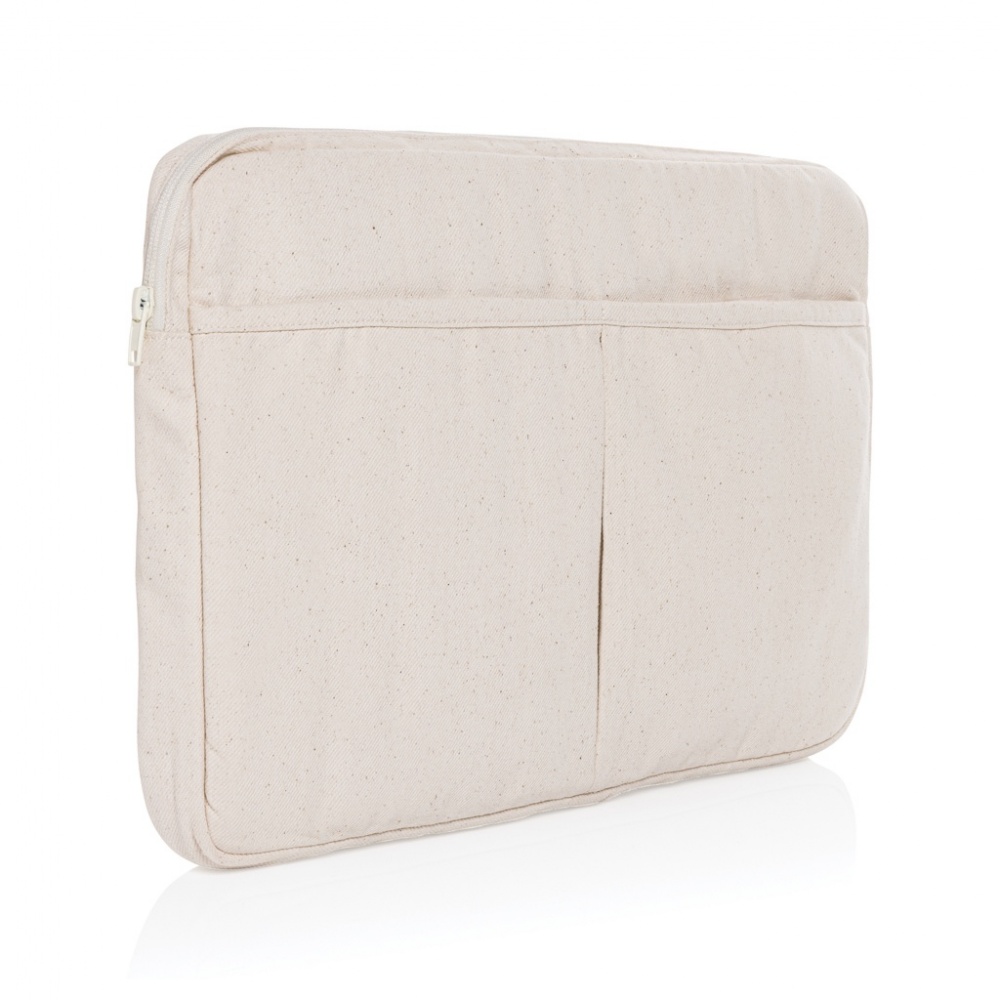 Logotrade promotional products photo of: Laluka AWARE™ recycled cotton 15.6 inch laptop sleeve
